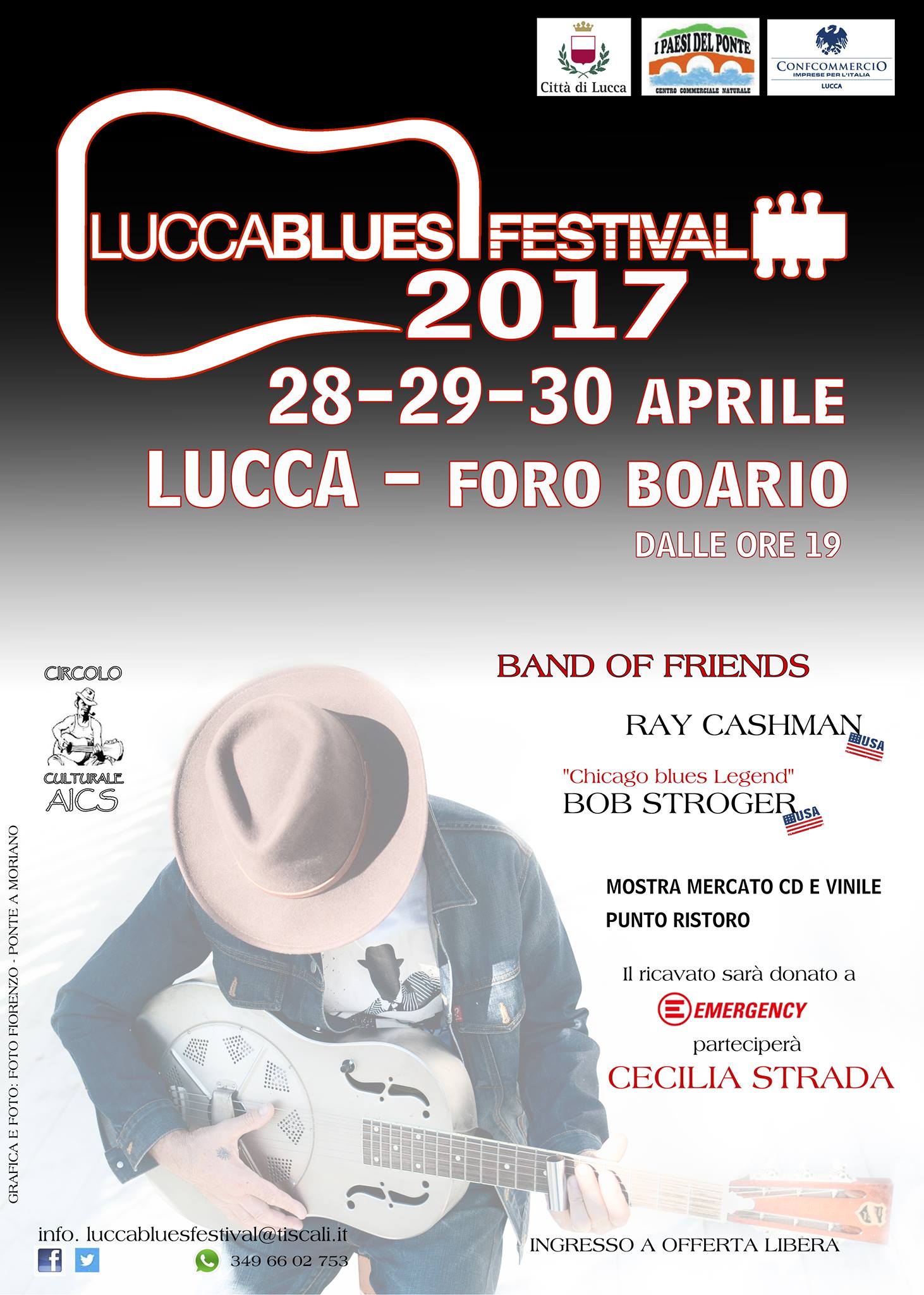Dal 28 al 30 aprile torna il Lucca Blues Festival Versiliatoday.it